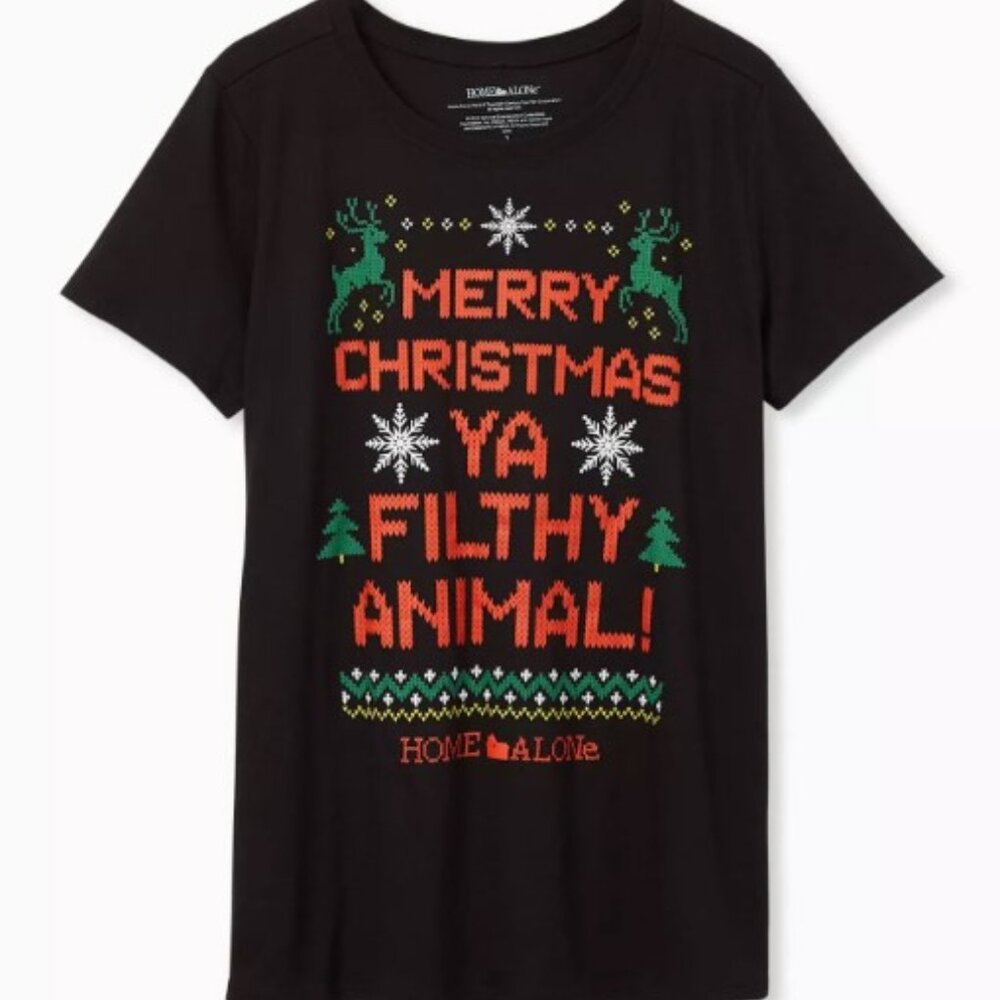 Torrid EUC Size 4 Home Alone Slim Fit Crew Tee - Black